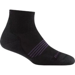 Women's Darn Tough Vermont Element 1/4 Sock Lightweight Cush -Activesoul Shoes Store 1113BLACK 040323202503