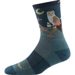 Women's Darn Tough Vermont Critter Club Micro Crew Lt Cush -Activesoul Shoes Store 5001TEAL 1 2