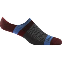 Men's Darn Tough Vermont Topless Zig Zag Nos -Activesoul Shoes Store 6079BURGUNDY