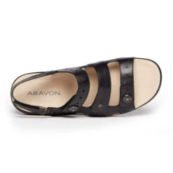 Women's Aravon Pc Three Strap -Activesoul Shoes Store CH1940BLK 5